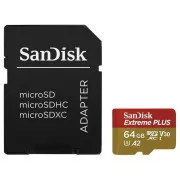 SanDisk micro SDXC Karte 64GB Extreme PLUS (200 MB/s Klasse 10, UHS-I U3 V30)   Adapter