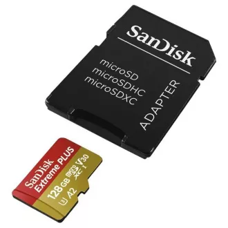 SanDisk micro SDXC Karte 128GB Extreme PLUS (200 MB/s Klasse 10, UHS-I U3 V30)   Adapter