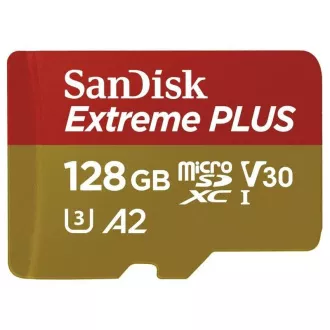 SanDisk micro SDXC Karte 128GB Extreme PLUS (200 MB/s Klasse 10, UHS-I U3 V30)   Adapter