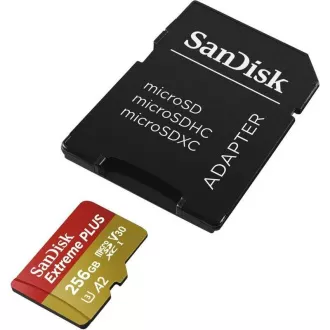 SanDisk micro SDXC Karte 256GB Extreme PLUS (200 MB/s Klasse 10, UHS-I U3 V30)   Adapter
