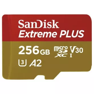 SanDisk micro SDXC Karte 256GB Extreme PLUS (200 MB/s Klasse 10, UHS-I U3 V30)   Adapter