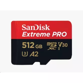 SanDisk micro SDXC Karte 512GB Extreme PRO (200 MB/s Klasse 10, UHS-I U3 V30)   Adapter