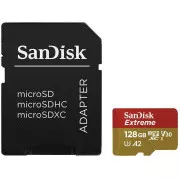 SanDisk micro SDXC Karte 128GB Extreme Action Cams und Drohnen (190 MB/s Klasse 10, UHS-I U3 V30)   Adapter