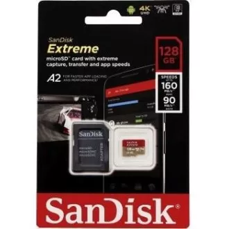 SanDisk micro SDXC Karte 128GB Extreme Action Cams und Drohnen (190 MB/s Klasse 10, UHS-I U3 V30)   Adapter