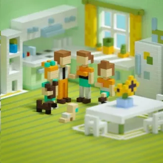 PIXIO Happy Family Magnetbaukasten
