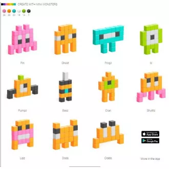 PIXIO Mini Monsters magnetischer Baukasten