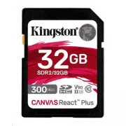Kingston 32GB Canvas React Plus SDHC UHS-II 300R/260W U3 V90 für Full HD/4K/8K