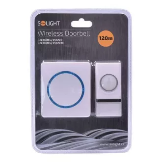 Solight Funk-Türklingel, batteriebetrieben, 120m, weiß Solight Funk-Türklingel, batteriebetrieben, 120m, weiß