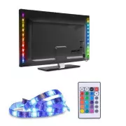 Solight LED RGB Streifen für TV, 2x 50cm, USB, Schalter, Fernbedienung