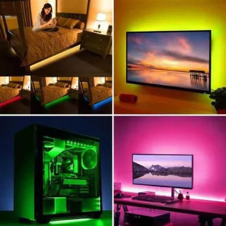 Solight LED RGB Streifen für TV, 2x 50cm, USB, Schalter, Fernbedienung Solight LED RGB Streifen für TV, 2x 50cm, USB, Schalter, Fernbedienung