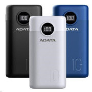 ADATA PowerBank AP10000 - externer Akku für Handy/Tablet 10000mAh, blau (37Wh) USB-C