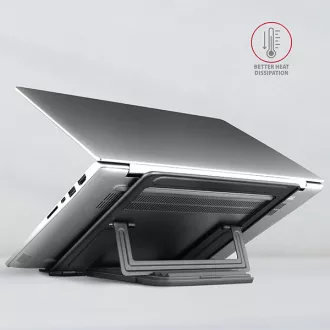 AXAGON STND-L, Metallständer für Laptops 10"-17,3", 4fach höhenverstellbar, grau