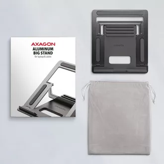 AXAGON STND-L, Metallständer für Laptops 10"-17,3", 4fach höhenverstellbar, grau