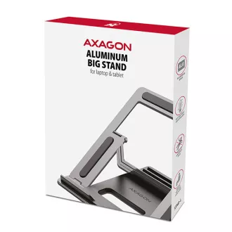 AXAGON STND-L, Metallständer für Laptops 10"-17,3", 4fach höhenverstellbar, grau