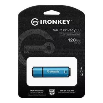Kingston Flash Disk IronKey 128GB Vault Privacy 50 AES-256 verschlüsselt, FIPS 197 Kingston Flash Disk IronKey 128GB Vault Privacy 50 AES-256 verschlüsselt, FIPS 197