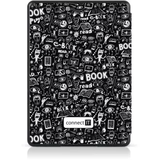 CONNECT IT Hülle für Amazon Kindle 2021 (11. Generation), DOODLE schwarz