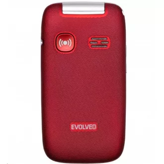 EVOLVEO EasyPhone FP, 2,8"-Klapphandy für Senioren mit Ladestation, rot