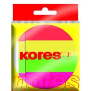 Selbstklebeblock 50x20mm 4 Neonfarben 4x50 Blatt Kores