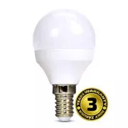Solight LED-Glühbirne, Miniglobe, 6W, E14, 4000K, 510lm, weiß