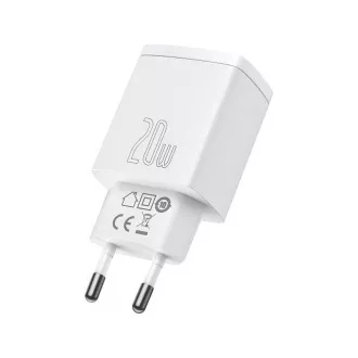 Baseus Compact USB-A   Typ-C Schnellladeadapter 20W EU, Weiß