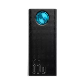 Baseus Amblight Powerbank mit Digitalanzeige QC 30000mAh Overseas Edition   Typ-C/Typ-C Kabel 100W 1m, schwarz