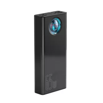 Baseus Amblight Powerbank mit Digitalanzeige QC 30000mAh Overseas Edition   Typ-C/Typ-C Kabel 100W 1m, schwarz