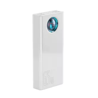 Baseus Amblight Powerbank mit Digitalanzeige QC 30000mAh Overseas Edition Typ-C/Typ-C Kabel 100W 1m, weiß Baseus Amblight Powerbank mit Digitalanzeige QC 30000mAh Overseas Edition Typ-C/Typ-C Kabel 100W 1m, weiß