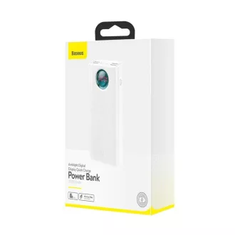 Baseus Amblight Powerbank mit Digitalanzeige QC 30000mAh Overseas Edition Typ-C/Typ-C Kabel 100W 1m, weiß Baseus Amblight Powerbank mit Digitalanzeige QC 30000mAh Overseas Edition Typ-C/Typ-C Kabel 100W 1m, weiß