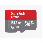 SanDisk MicroSDXC-Karte 512GB Ultra (150 MB/s, A1 Klasse 10 UHS-I)   Adapter
