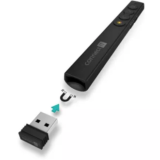 CONNECT IT Laserpointer wiederaufladbar, schwarz