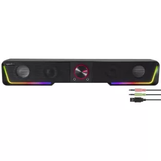 SPEED LINK Lautsprecher GRAVITY RGB Stereo Soundbar, schwarz