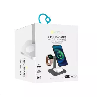 COTEetCI MagSafe 3in1 AirPods/iPhone/Apple Watch Ständer und Ladestation WS-36, grau