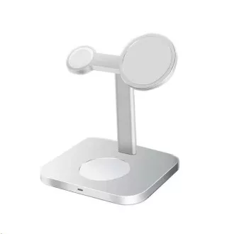 COTEetCI MagSafe 3in1 AirPods/iPhone/Apple Watch Ständer und Ladestation WS-36, silber COTEetCI MagSafe 3in1 AirPods/iPhone/Apple Watch Ständer und Ladestation WS-36, silber
