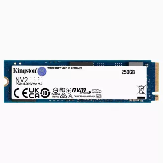 Kingston SSD 250GB NV2 M.2 2280 NVMe™ PCIe Gen (R: 3000MB/s; W: 1300MB/s)