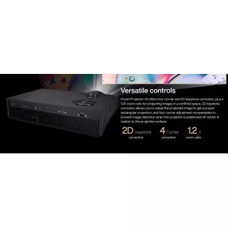 ASUS LED PROJECTOR A1 1920x1080 PROART 3000lum 120Hz HDMI RS-232 REPRO 10W - RGB - Ausgang auf PS5 & Xbox Series X/S