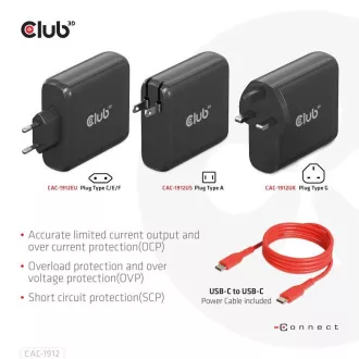 Club3D Reise-Ladegerät 100W GAN-Technologie, 2xUSB-A und 2xUSB-C, PD 3.0 Unterstützung Club3D Reise-Ladegerät 100W GAN-Technologie, 2xUSB-A und 2xUSB-C, PD 3.0 Unterstützung