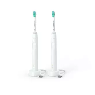 Philips HX3675/13 Sonicare 3100 Zahnbürsten-Set, Erwachsene, 31000 Schwingungen/min, Timer, Drucksensor, weiß Philips HX3675/13 Sonicare 3100 Zahnbürsten-Set, Erwachsene, 31000 Schwingungen/min, Timer, Drucksensor, weiß