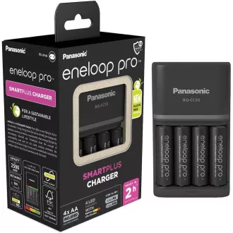 PANASONIC NAB. KJ55HCD40E 4xAA ENELOOP PRO N, 2500 mAh für AA/AAA (Blistr 4pcs   Ladegerät)