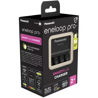 PANASONIC NAB. KJ55HCD40E 4xAA ENELOOP PRO N, 2500 mAh für AA/AAA (Blistr 4pcs   Ladegerät)