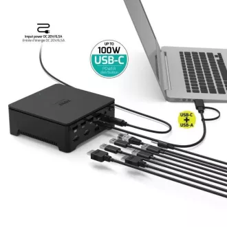 PORT Dockingstation 8in1, USB-C/A, 2x 2K, Dual Video, HDMI, Ethernet, 3,5mm Klinke