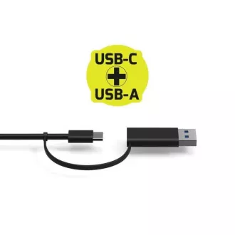 PORT Dockingstation 8in1, USB-C/A, 2x 2K, Dual Video, HDMI, Ethernet, 3,5mm Klinke