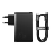 Baseus GaN5 Pro Schnellladeadapter 2x USB-C   USB-A 140W schwarz