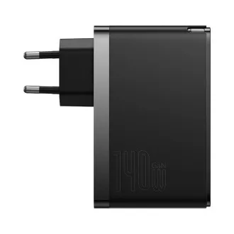 Baseus GaN5 Pro Schnellladeadapter 2x USB-C   USB-A 140W schwarz