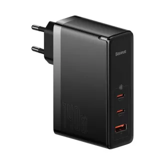 Baseus GaN5 Pro Schnellladeadapter 2x USB-C   USB-A 140W schwarz
