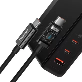 Baseus GaN5 Pro Schnellladeadapter 2x USB-C   USB-A 140W schwarz