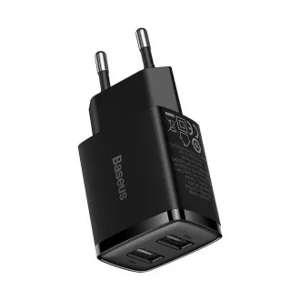 Baseus Kompakt-Ladegerät 2U 10.5W schwarz Baseus Kompakt-Ladegerät 2U 10.5W schwarz