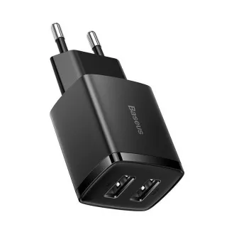 Baseus Kompakt-Ladegerät 2U 10.5W schwarz Baseus Kompakt-Ladegerät 2U 10.5W schwarz