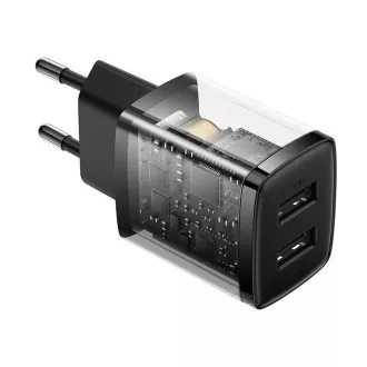 Baseus Kompakt-Ladegerät 2U 10.5W schwarz Baseus Kompakt-Ladegerät 2U 10.5W schwarz