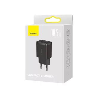 Baseus Kompakt-Ladegerät 2U 10.5W schwarz Baseus Kompakt-Ladegerät 2U 10.5W schwarz