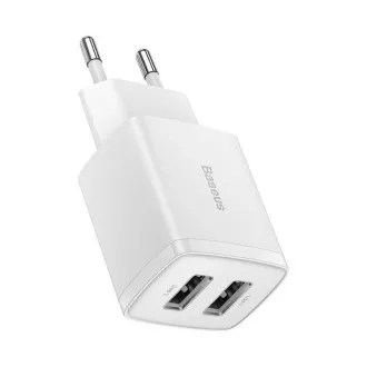 Baseus Kompakt-Ladegerät 2U 10.5W weiß